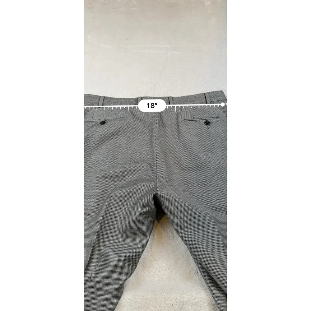 Lauren Ralph‎ Lauren Mens 36x32 Wool Dress Pants Houndstooth Gray Black